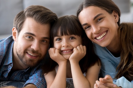 family smiling